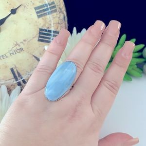 Authentic Owhyee Opal Sterling Silver Minimalist Ring